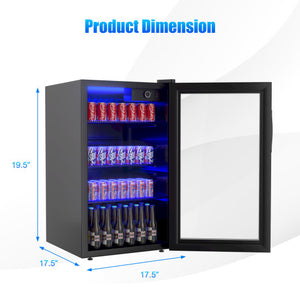 120 Can Beverage Mini Refrigerator with Glass Door
