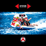 WOW Sports Zig Zag 1 Person Steerable and Towable Water Tube For Pool and Lake by Jupiter Gear