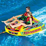 WOW Sports Macho 1-3 Person Towable Water Tube For Pool and Lake (16-1030) by Jupiter Gear