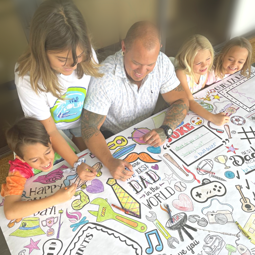 Father's Day Coloring Tablecloth by Creative Crayons Workshop