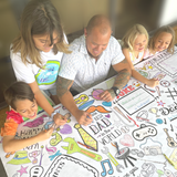 Father's Day Coloring Tablecloth by Creative Crayons Workshop