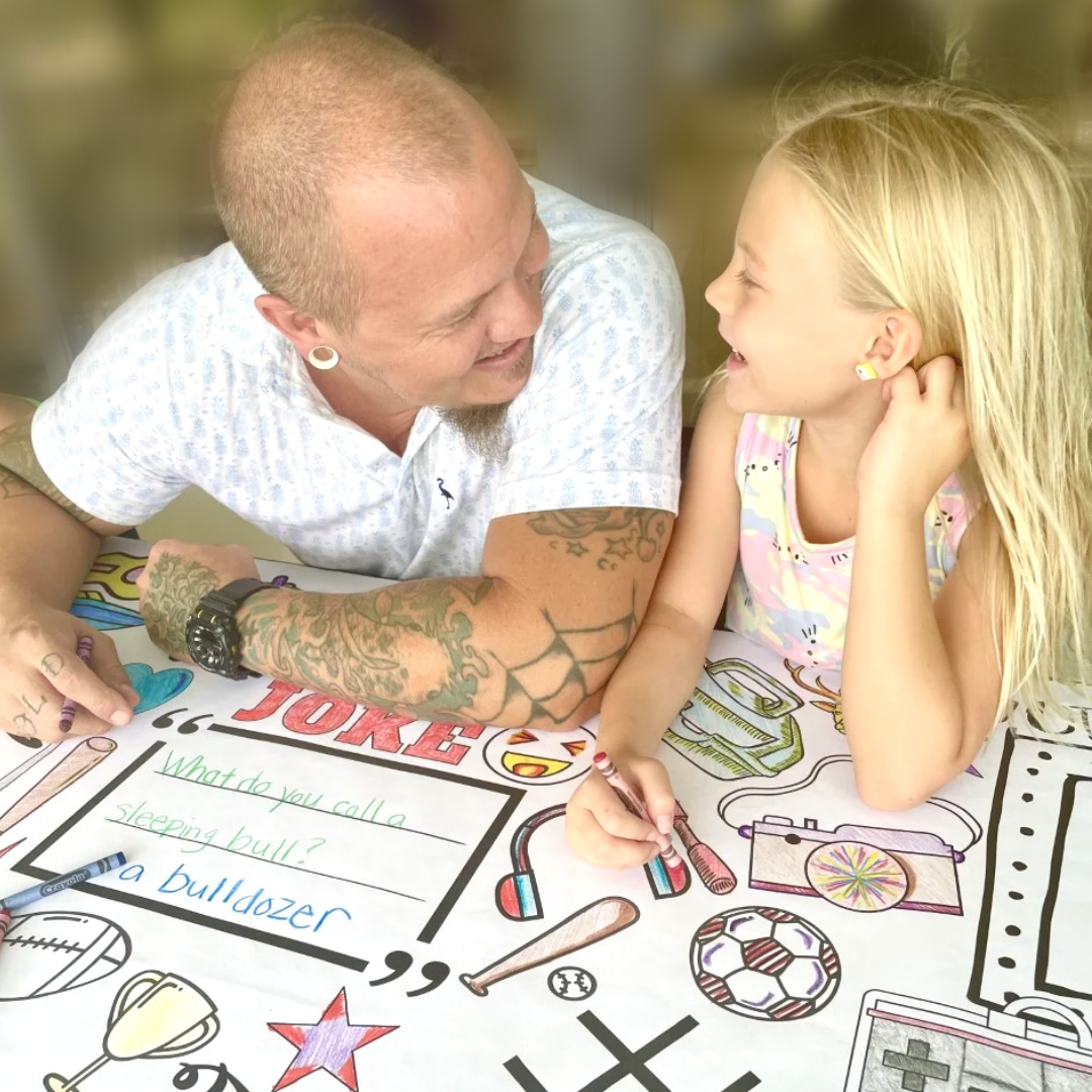 Father's Day Coloring Tablecloth by Creative Crayons Workshop