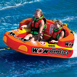 WOW Sports Bingo 2 Person Towable Water Tube For Pool and Lake (14-1060) by Jupiter Gear