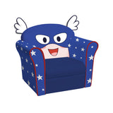 Original Kids Sofa with Armrest and Thick Cushion-Blue
