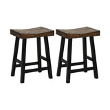 24"/29" Solid Wood Saddle-Seat with Curved Seat Surface and Comfortable Footrests-24 inches