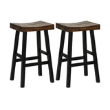 24"/29" Solid Wood Saddle-Seat with Curved Seat Surface and Comfortable Footrests-29 inches