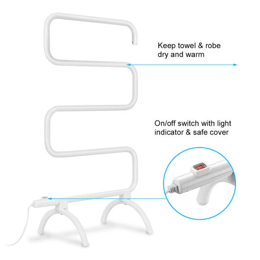 100W Electric Towel Warmer Drying Rack