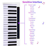 88-Key Portable Electronic Piano with Voice Function-White