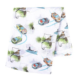Gift Set: Alabama Baby Muslin Swaddle Blanket and Burp Cloth/Bib Combo by Little Hometown