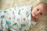 Gift Set: Florida Baby Muslin Swaddle Blanket and Burp Cloth/Bib Combo by Little Hometown