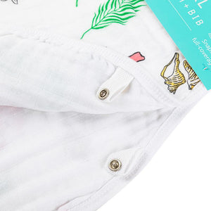 Gift Set: Florida Baby Muslin Swaddle Blanket and Burp Cloth/Bib Combo (Floral) by Little Hometown