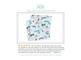 Gift Set: Florida Baby Muslin Swaddle Blanket and Burp Cloth/Bib Combo (Floral) by Little Hometown