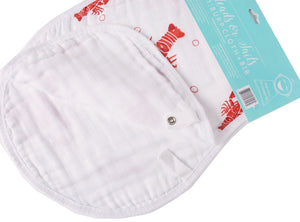Gift Set: Heads or Tails Crawfish Lobster Baby Muslin Swaddle Blanket and Burp Cloth/Bib Combo by Little Hometown