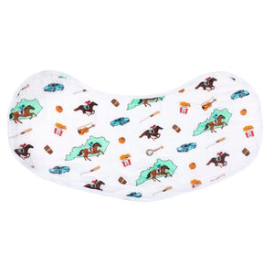 Gift Set: Kentucky Baby Muslin Swaddle Blanket and Burp Cloth/Bib Combo by Little Hometown