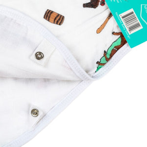 Gift Set: Kentucky Baby Muslin Swaddle Blanket and Burp Cloth/Bib Combo by Little Hometown