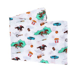 Gift Set: Kentucky Baby Muslin Swaddle Blanket and Burp Cloth/Bib Combo by Little Hometown