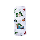 Gift Set: Louisiana Baby Muslin Swaddle Blanket and Burp Cloth/Bib Combo by Little Hometown