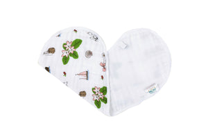 Gift Set: Massachusetts Girl Baby Muslin Swaddle Blanket and Burp Cloth/Bib Combo by Little Hometown