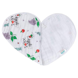 Gift Set: New York Girl Baby Muslin Swaddle Blanket and Burp Cloth/Bib Combo by Little Hometown
