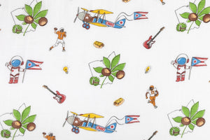 Gift Set: Ohio Baby Muslin Swaddle Receiving Blanket and Burp Cloth / Bib Combo by Little Hometown