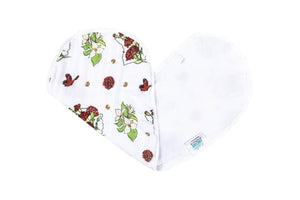 Gift Set: Ohio Baby Muslin Swaddle Receiving Blanket (Floral) and Burp/Bib Combo by Little Hometown