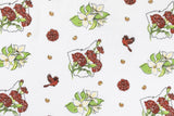 Gift Set: Ohio Baby Muslin Swaddle Receiving Blanket (Floral) and Burp/Bib Combo by Little Hometown
