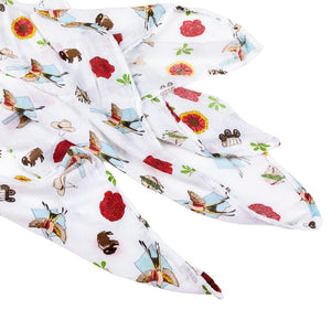 Gift Set: Oklahoma Swaddle Blanket and Burp Cloth/Bib Combo by Little Hometown