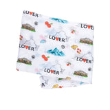 Gift Set: Virginia Baby Muslin Swaddle Blanket and Burp Cloth/Bib Combo by Little Hometown