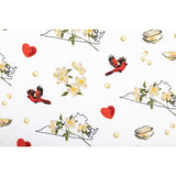 Gift Set: Virginia Baby Muslin Swaddle Blanket and Burp Cloth/Bib Combo (Floral) by Little Hometown