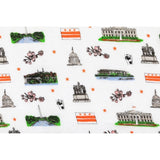 Gift Set: Washington D.C. Baby Muslin Swaddle Blanket and Burp Cloth/Bib Combo by Little Hometown