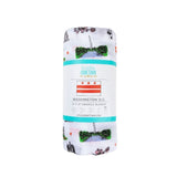 Gift Set: Washington D.C. Baby Muslin Swaddle Blanket and Burp Cloth/Bib Combo by Little Hometown
