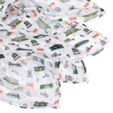 Gift Set: Washington D.C. Baby Muslin Swaddle Blanket and Burp Cloth/Bib Combo by Little Hometown