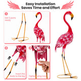 2-Piece Flamingo Garden Statue Set