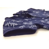 Henley Romper - Vintage Hawaii - White on Indigo  100% Pima Cotton by Feather Baby