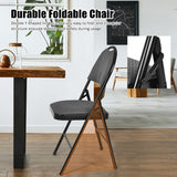 Set of 6 Folding Fabric Upholstered Metal Chairs