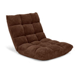 Adjustable 14-position Cushioned Floor Chair-Coffee