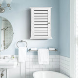 Wall Mount Medicine Cabinet Multifunction Storage Organizer-White