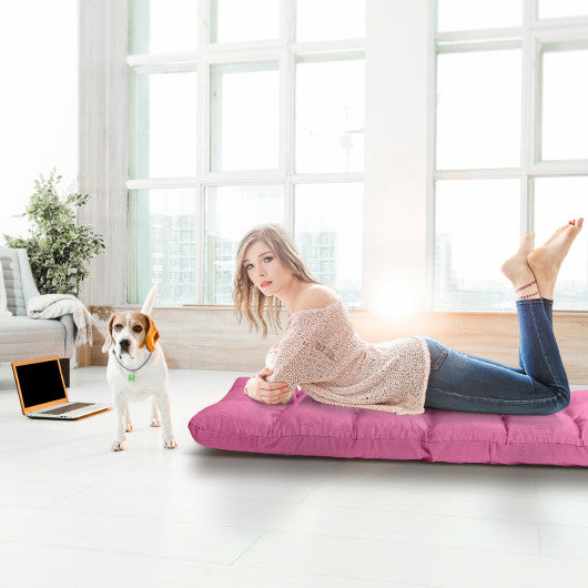 14-Position Adjustable Folding Lazy Gaming Sofa-Pink