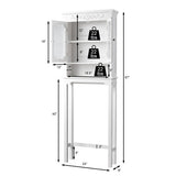 Bathroom Space Saver Carved Top Toilet Rack with Adjustable Shelf