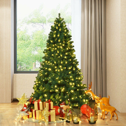 7 Feet PVC Artificial Christmas Tree with LED Lights