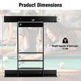 Wall-mounted Billiards Pool Cue Rack Only-Black