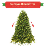 Premium Hinged Artificial Fir Christmas Tree with LED Lights-5 ft