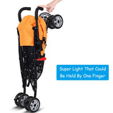 Folding Lightweight Baby Toddler Umbrella Travel Stroller-Orange