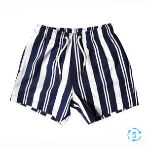 Navy Stripes - Kids Swim Trunks by Bermies