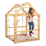 Indoor Wooden Playhouse with Swings