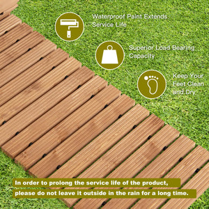 8 Feet Roll-out Weather-Resistant Patio Hardwood Pathway-22"