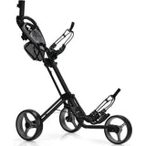 Folding 3 Wheels Golf Push Cart with Brake Scoreboard Adjustable Handle-Gray