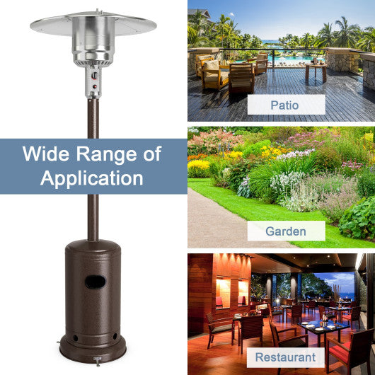 Garden Propane Standing LP Gas Steel Accessories Heater-Bronze