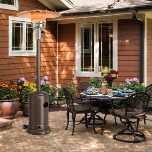 Garden Propane Standing LP Gas Steel Accessories Heater-Bronze