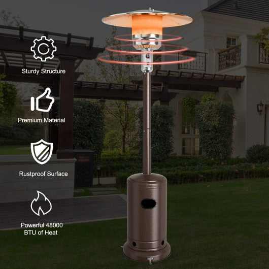 Garden Propane Standing LP Gas Steel Accessories Heater-Bronze